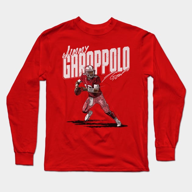 Jimmy Garoppolo San Francisco Chisel Long Sleeve T-Shirt by MASTER_SHAOLIN